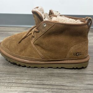 UGG Chestnut Suede Shearling Ankle Booties
